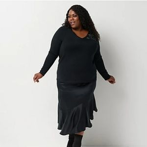 Jason Wu satin matte skirt